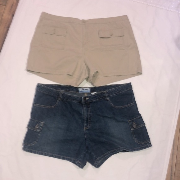 Old Navy Khaki and Jean Shorts Size 20 - Picture 1 of 7
